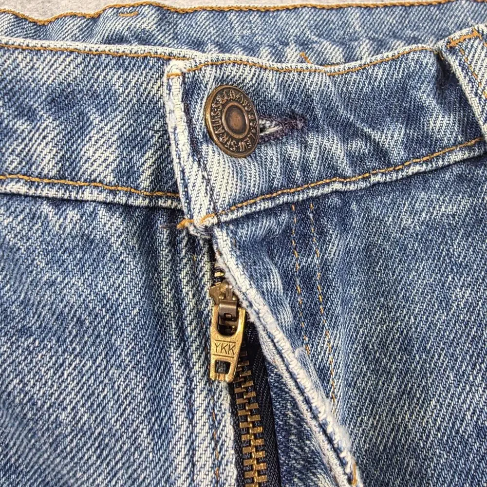 Vintage 90s Levis Jeans Mens 38x32 Straight Leg‎ Denim Orange Tab USA 40509-0215
